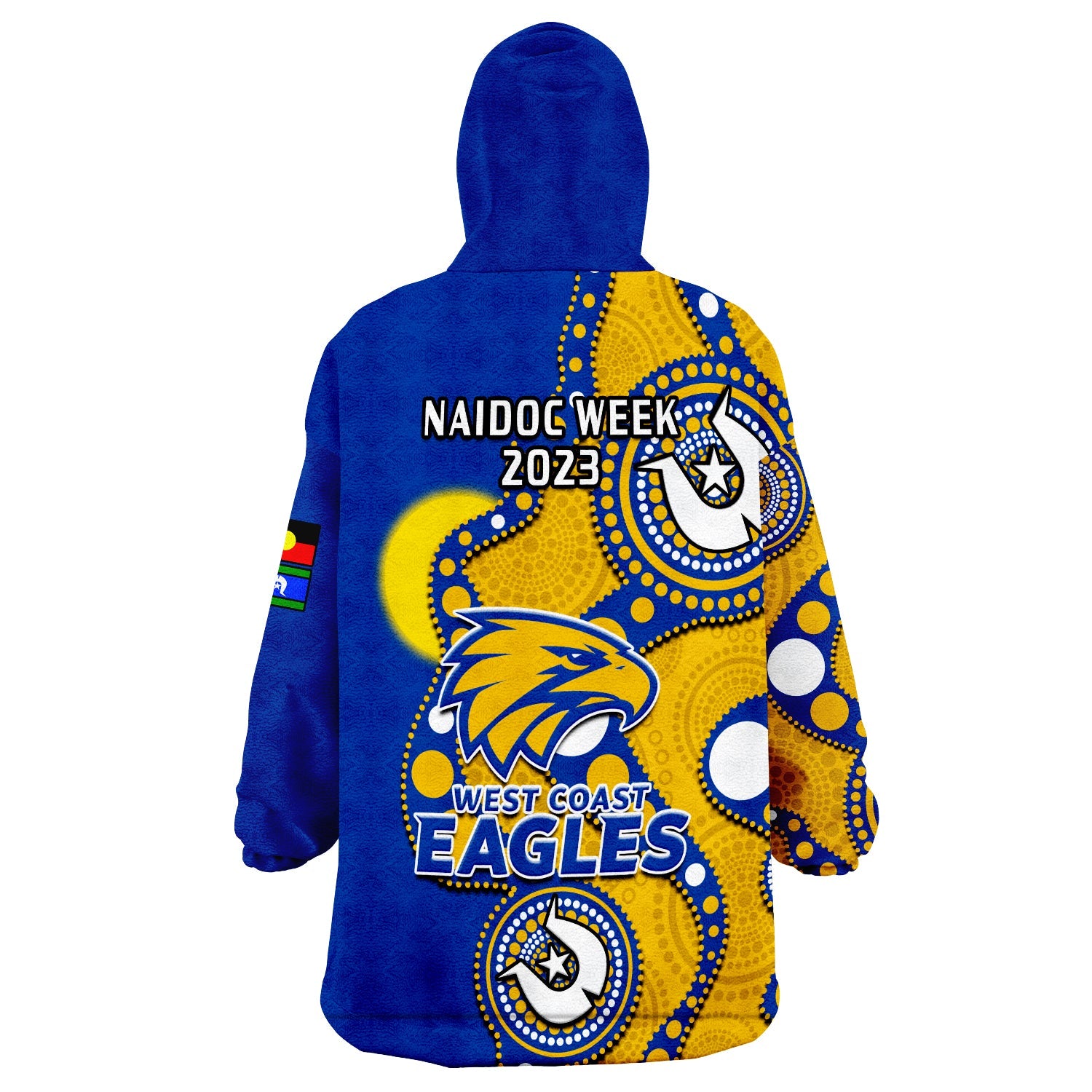 West Coast Eagles Football NAIDOC 2023 Wearable Blanket Hoodie Indigenous For Our Elders - Vibe Hoodie Shop