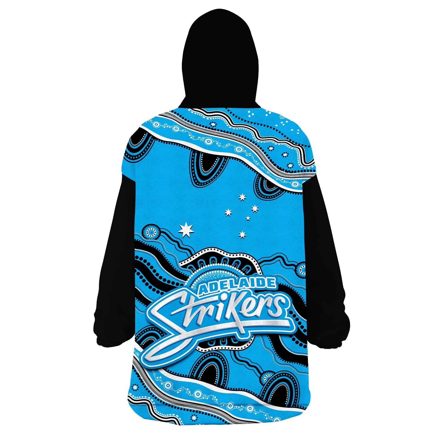 Adelaide Strikers Cricket Wearable Blanket Hoodie Aboriginal Painting - Vibe Hoodie Shop