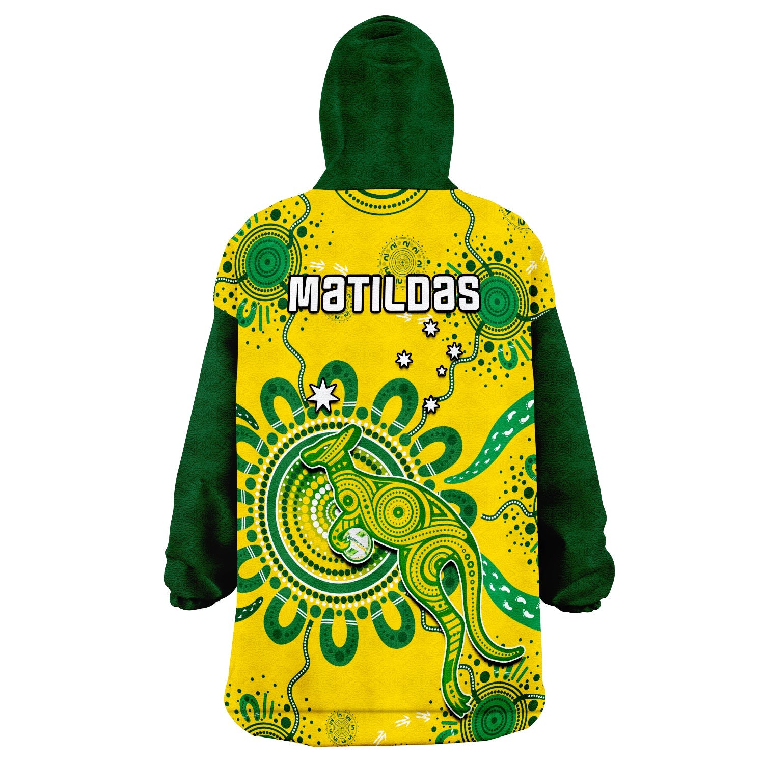 Australia Soccer Wearable Blanket Hoodie Kangaroos Matildas 2023 FIFA Womens World Cup - Vibe Hoodie Shop