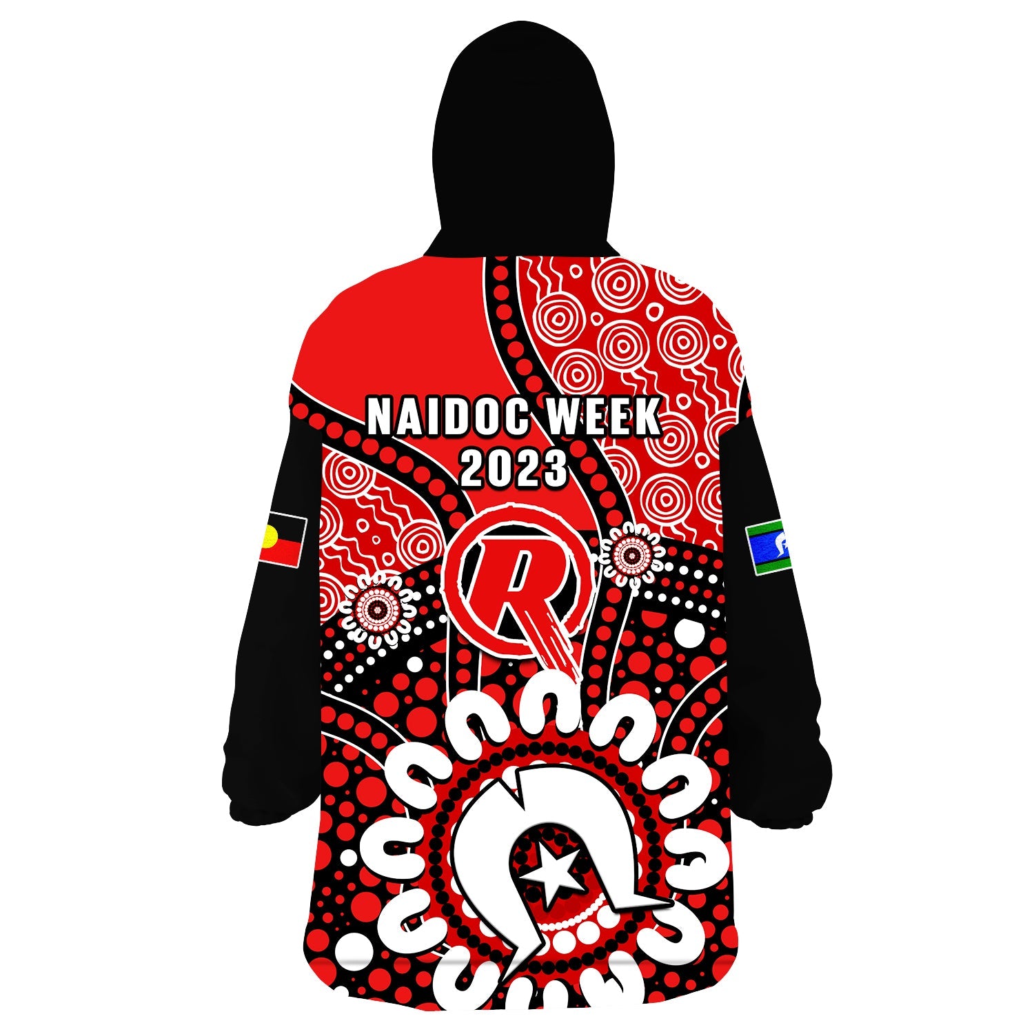 Melbourne Renegades NAIDOC 2023 Wearable Blanket Hoodie Indigenous For Our Elders - Vibe Hoodie Shop