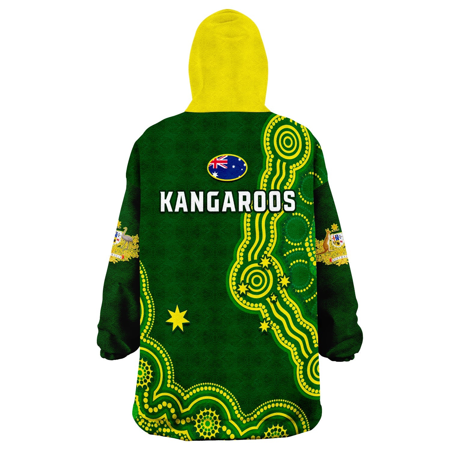 Australia Rugby Wearable Blanket Hoodie The Kangaroos Champions Pacific Indigenous - Vibe Hoodie Shop