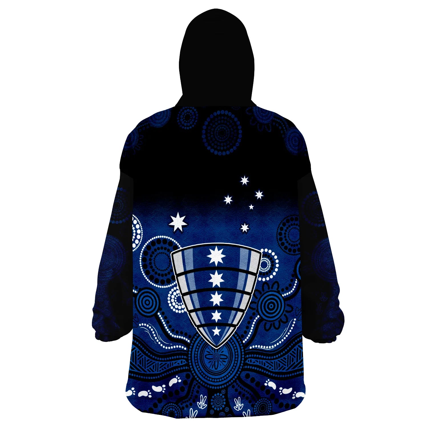 Melbourne Rebels Rugby Wearable Blanket Hoodie Gradient Aboriginal - Vibe Hoodie Shop