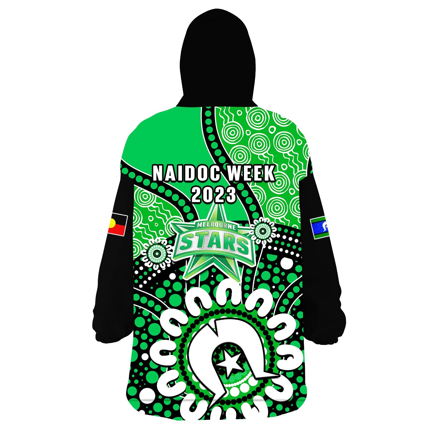 Melbourne Stars NAIDOC 2023 Wearable Blanket Hoodie Indigenous For Our Elders - Vibe Hoodie Shop