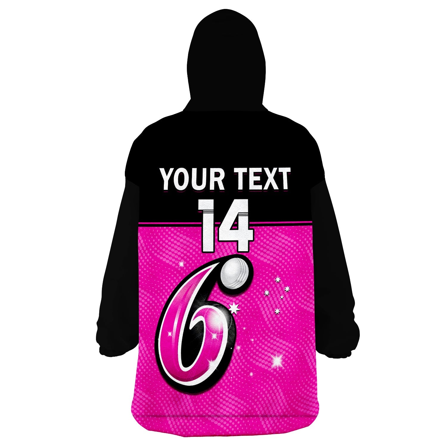 (Custom Text And Number) Sydney Sixers Wearable Blanket Hoodie Est 2011 Simple Style - Vibe Hoodie Shop