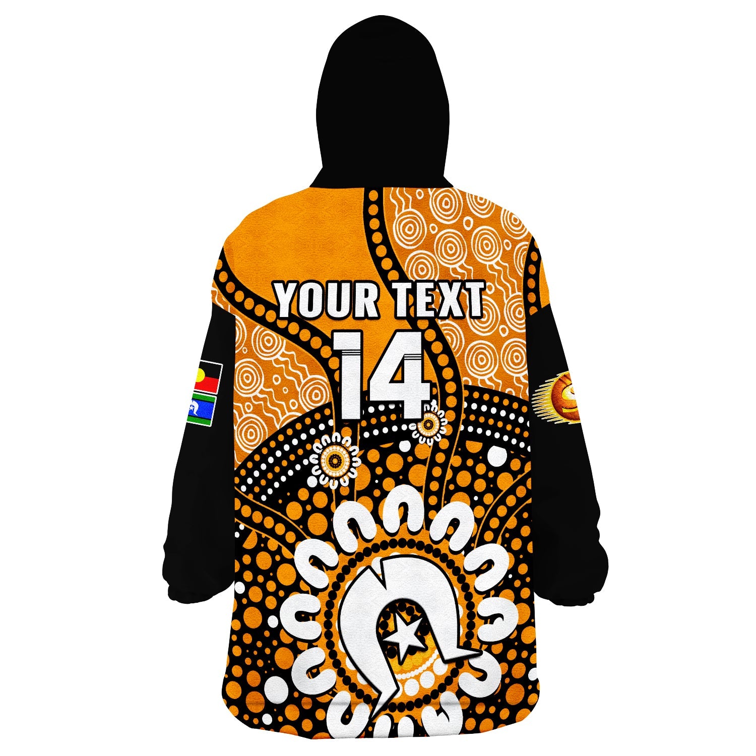 (Custom Text And Number) Perth Scorchers NAIDOC 2023 Wearable Blanket Hoodie Indigenous For Our Elders - Vibe Hoodie Shop