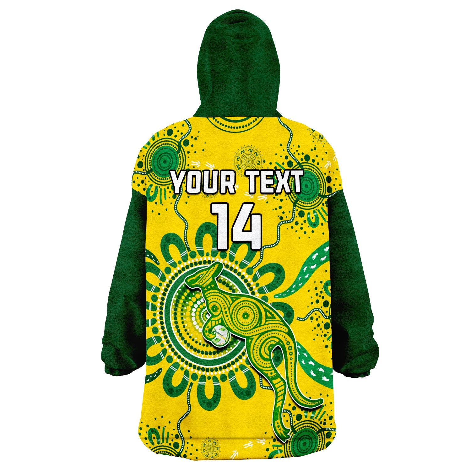 (Custom Text And Number) Australia Soccer Wearable Blanket Hoodie Kangaroos Matildas 2023 FIFA Womens World Cup - Vibe Hoodie Shop