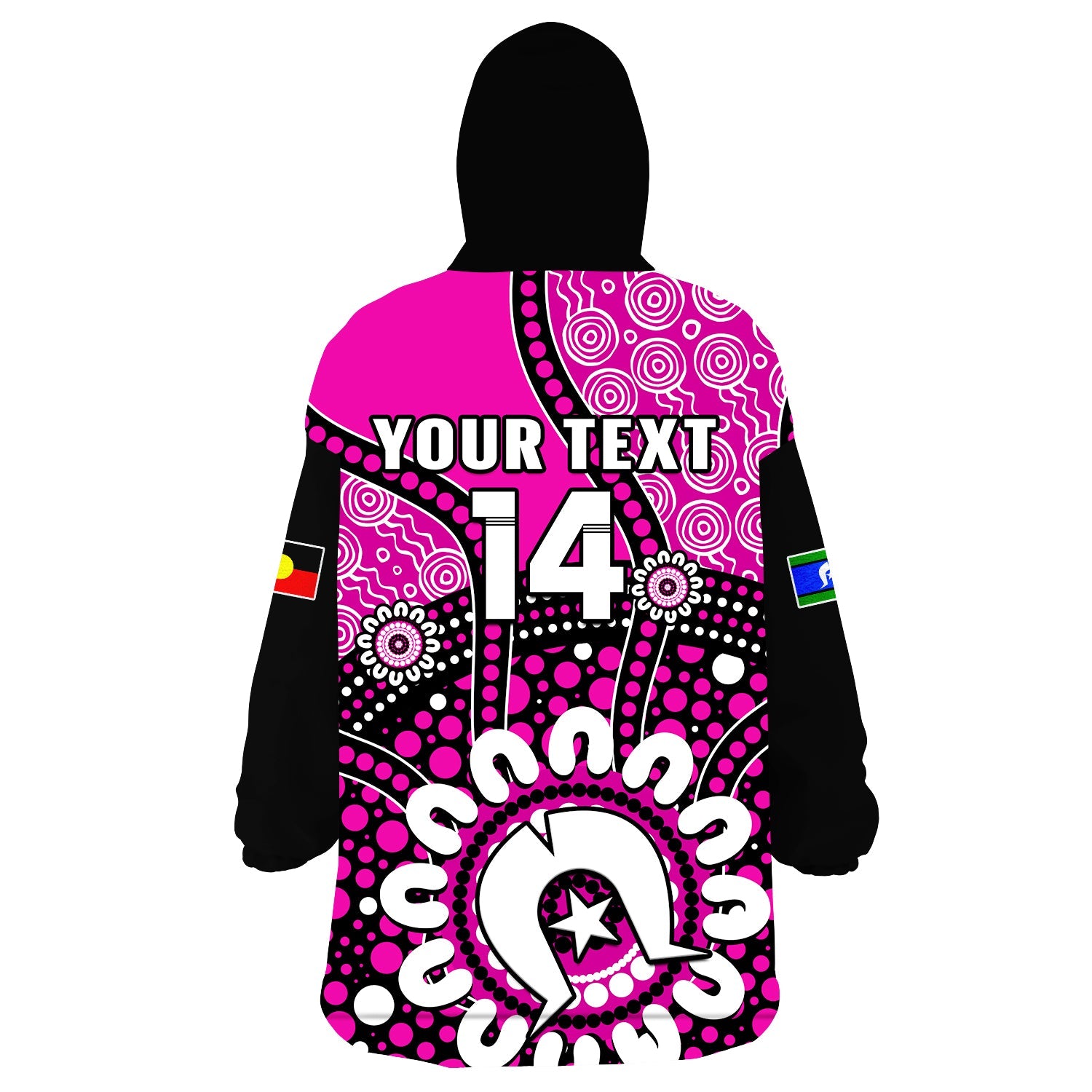 (Custom Text And Number) Sydney Sixers NAIDOC 2023 Wearable Blanket Hoodie Indigenous For Our Elders - Vibe Hoodie Shop