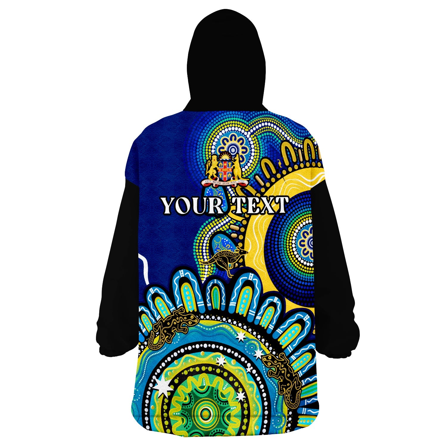 (Custom Personalised) New South Wales State Wearable Blanket Hoodie NSW Australian Indigenous Art - Vibe Hoodie Shop