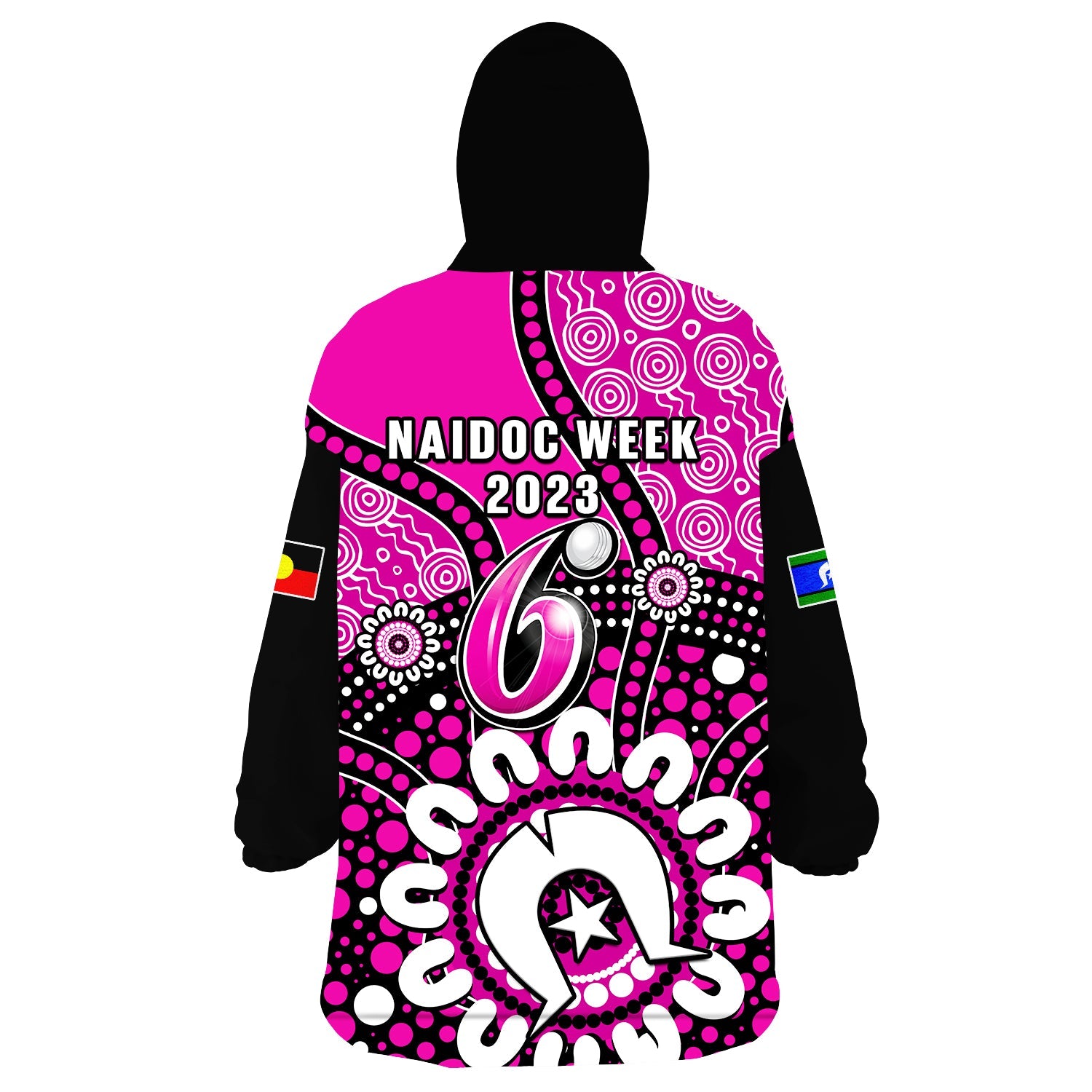 Sydney Sixers NAIDOC 2023 Wearable Blanket Hoodie Indigenous For Our Elders - Vibe Hoodie Shop