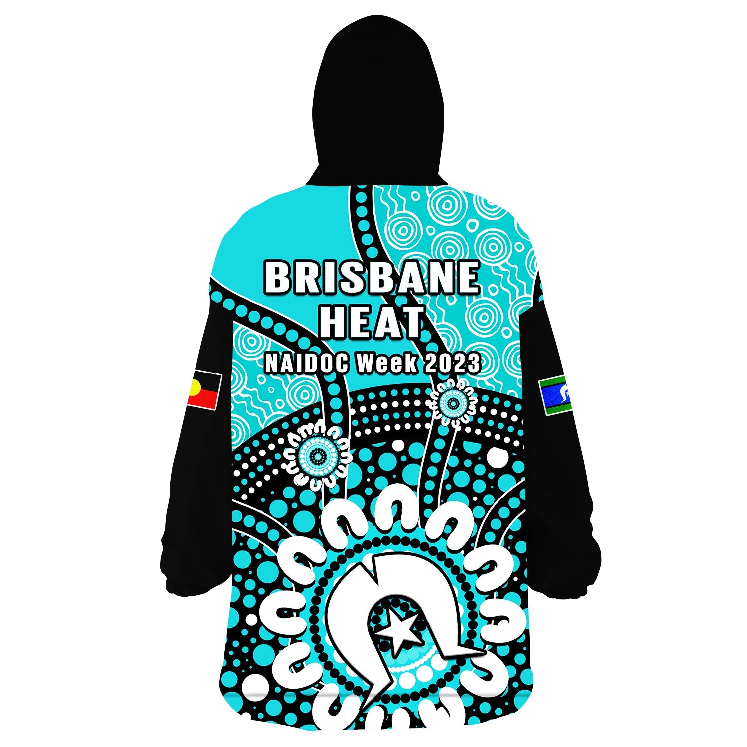 Brisbane Heat NAIDOC 2023 Wearable Blanket Hoodie Indigenous For Our Elders - Vibe Hoodie Shop