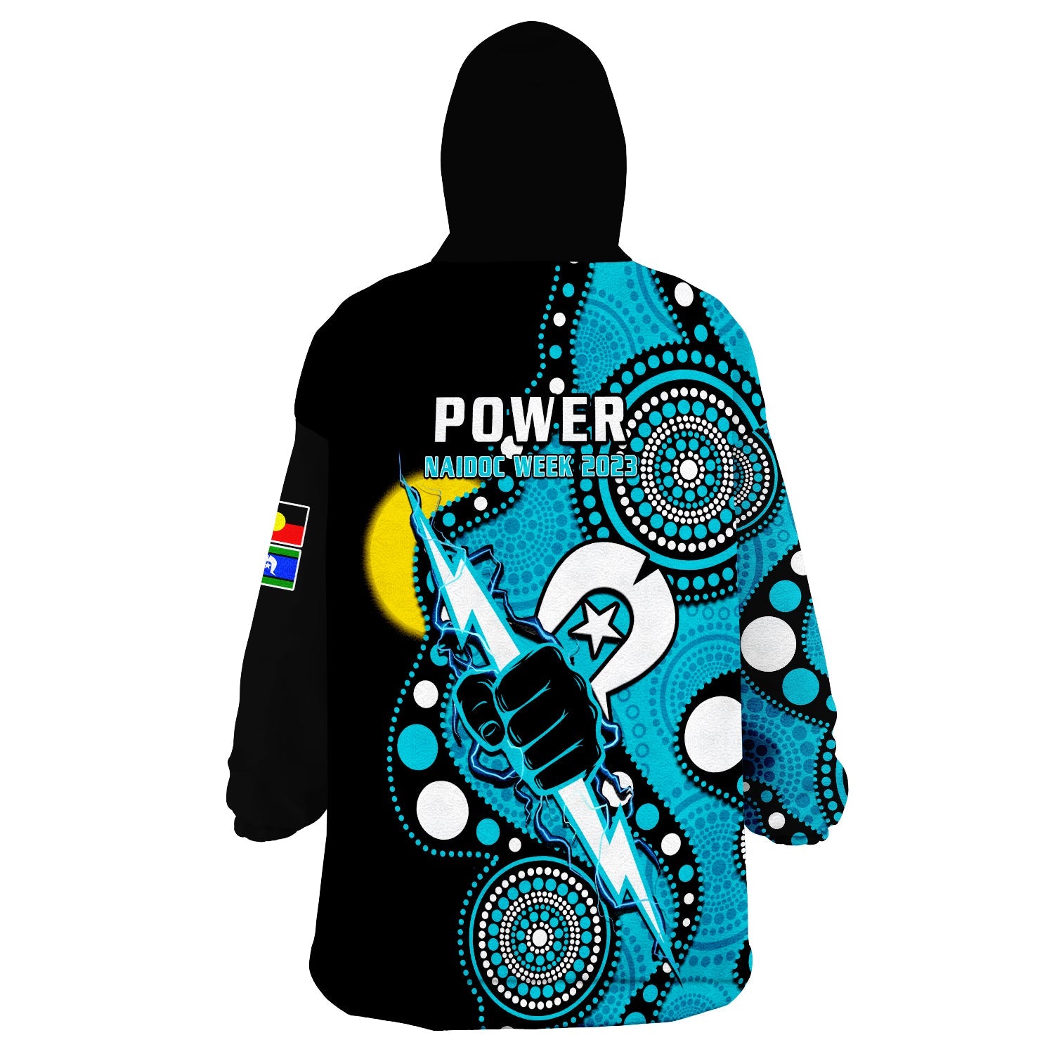 Port Adelaide Football NAIDOC 2023 Wearable Blanket Hoodie For Our Elders Indigenous Art - Vibe Hoodie Shop