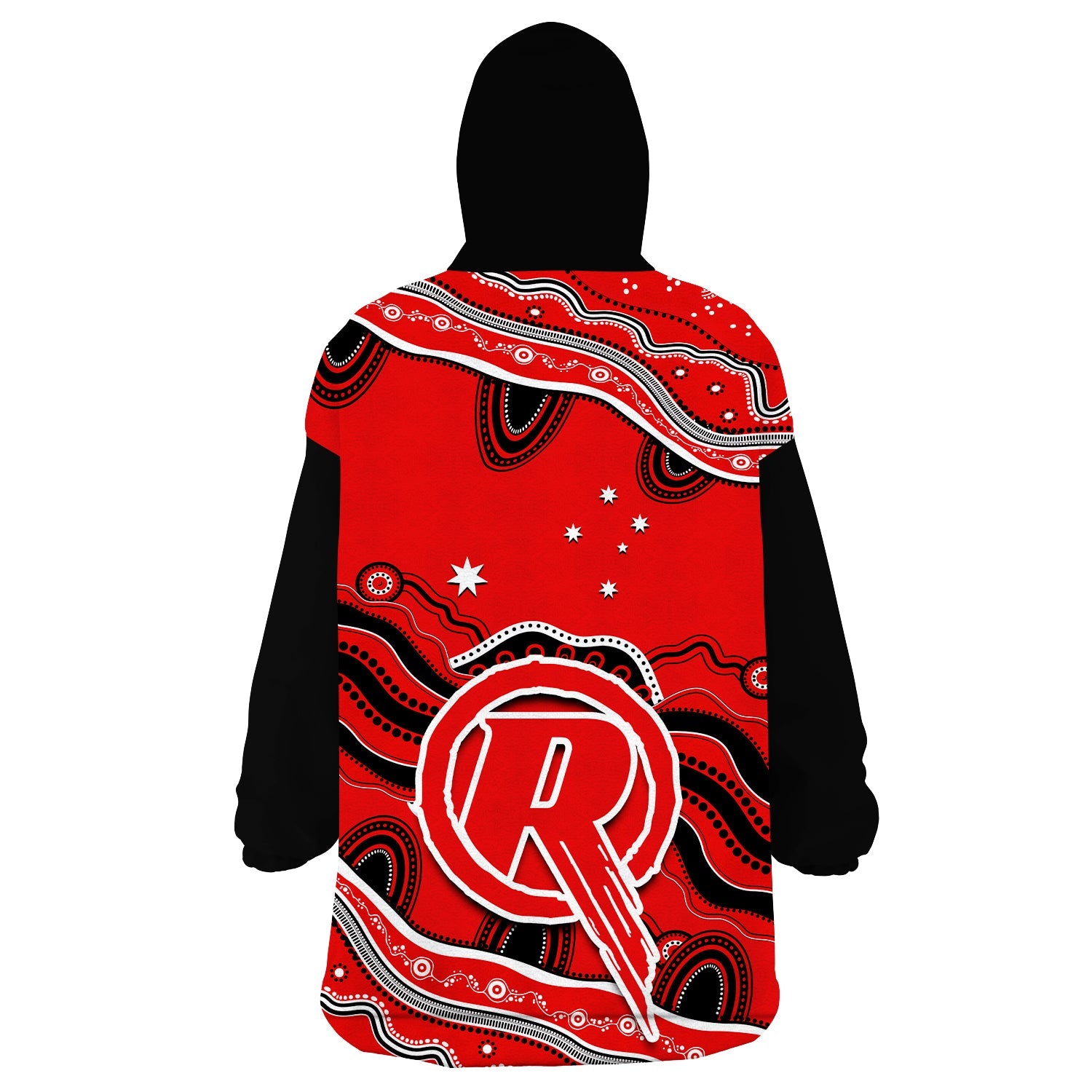 Renegades Cricket Wearable Blanket Hoodie Melbourne Aboriginal Painting - Vibe Hoodie Shop