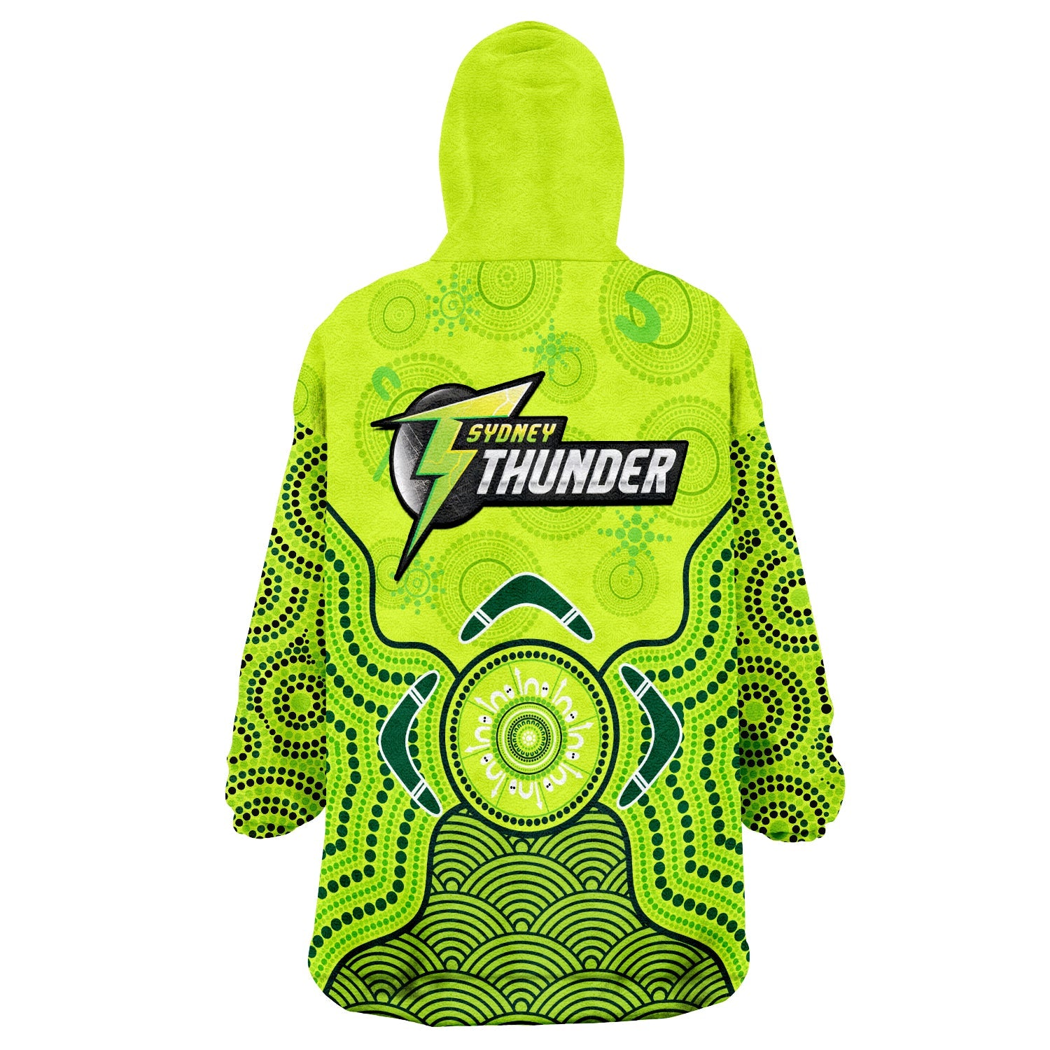 Adelaide Strikers Wearable Blanket Hoodie Gradient Aboriginal Dot Painting - Vibe Hoodie Shop