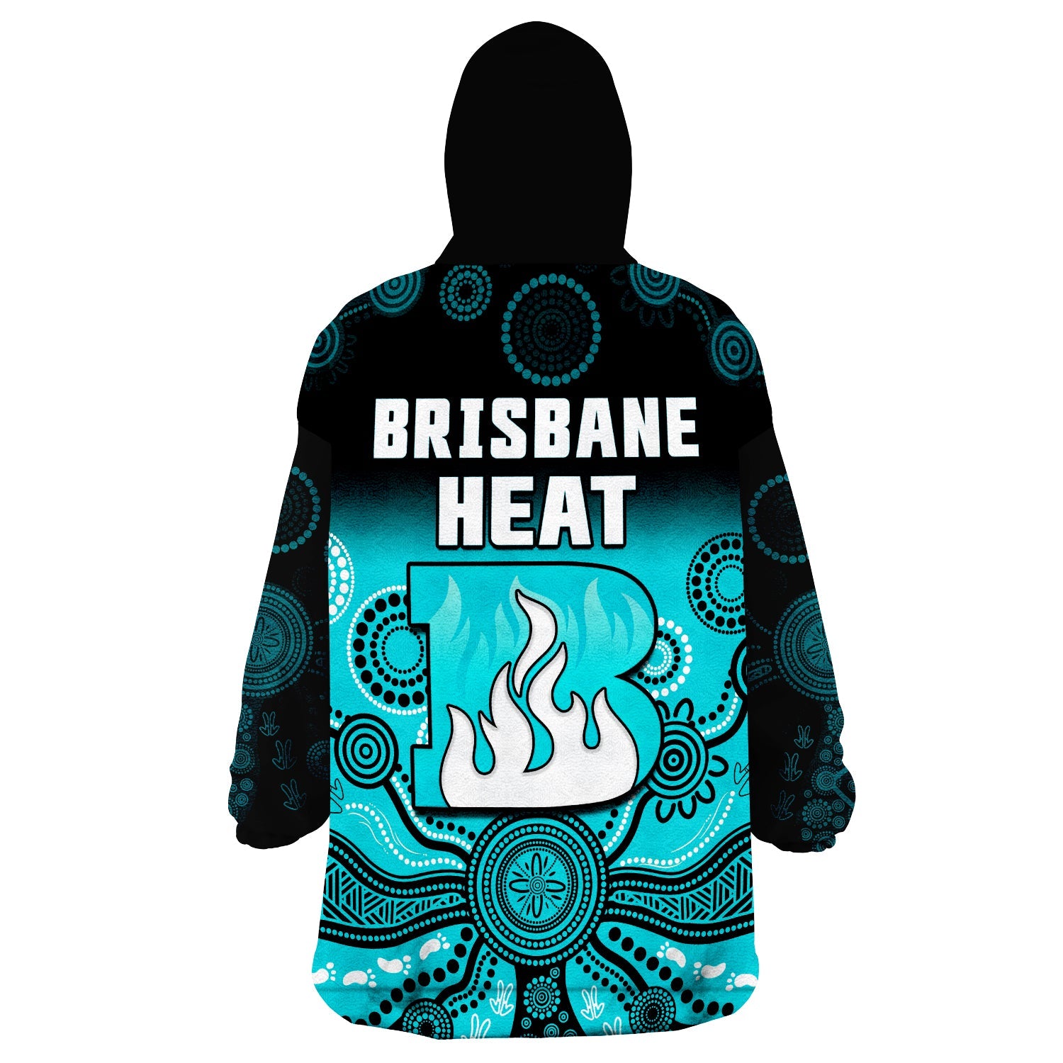 Brisbane Heat Wearable Blanket Hoodie Gradient Aboriginal Dot Painting - Vibe Hoodie Shop