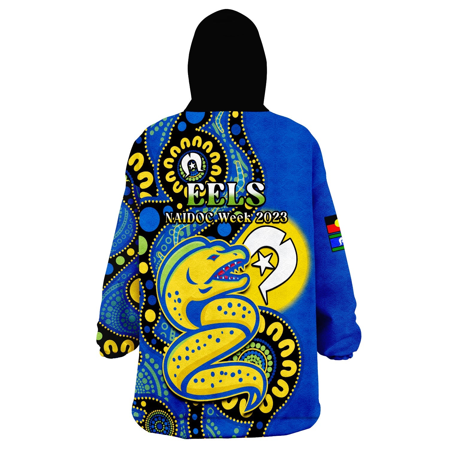 Eels Rugby NAIDOC 2023 Wearable Blanket Hoodie For Our Elders Aboriginal - Vibe Hoodie Shop