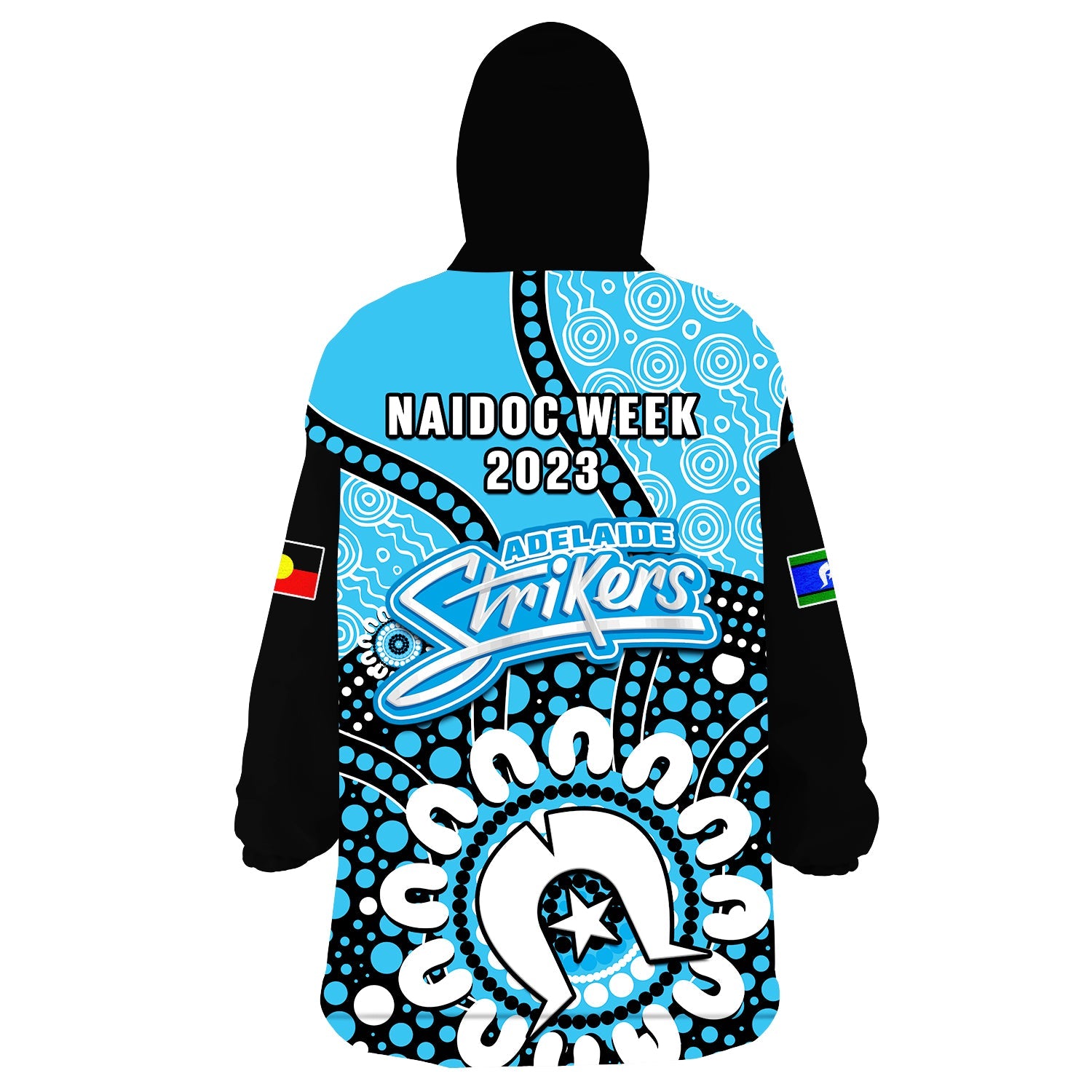 Adelaide Strikers NAIDOC 2023 Wearable Blanket Hoodie Indigenous For Our Elders - Vibe Hoodie Shop