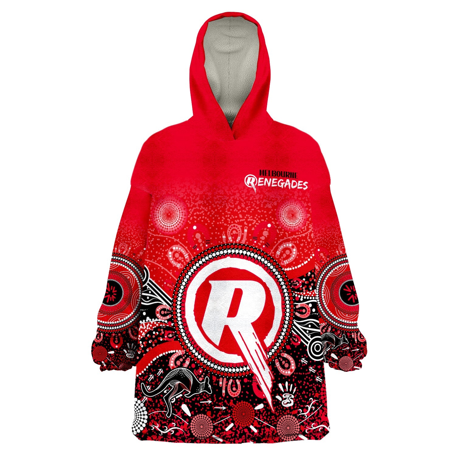Melbourne Renegades Wearable Blanket Hoodie Cricket Aboriginal - Vibe Hoodie Shop