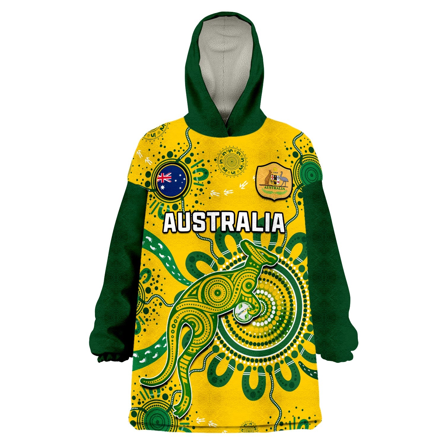 Australia Soccer Wearable Blanket Hoodie Kangaroos Matildas 2023 FIFA Womens World Cup - Vibe Hoodie Shop