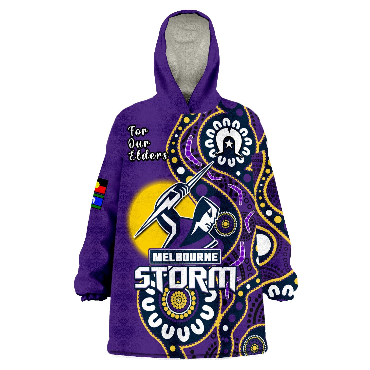 Storm Rugby NAIDOC 2023 Wearable Blanket Hoodie For Our Elders Aboriginal - Vibe Hoodie Shop