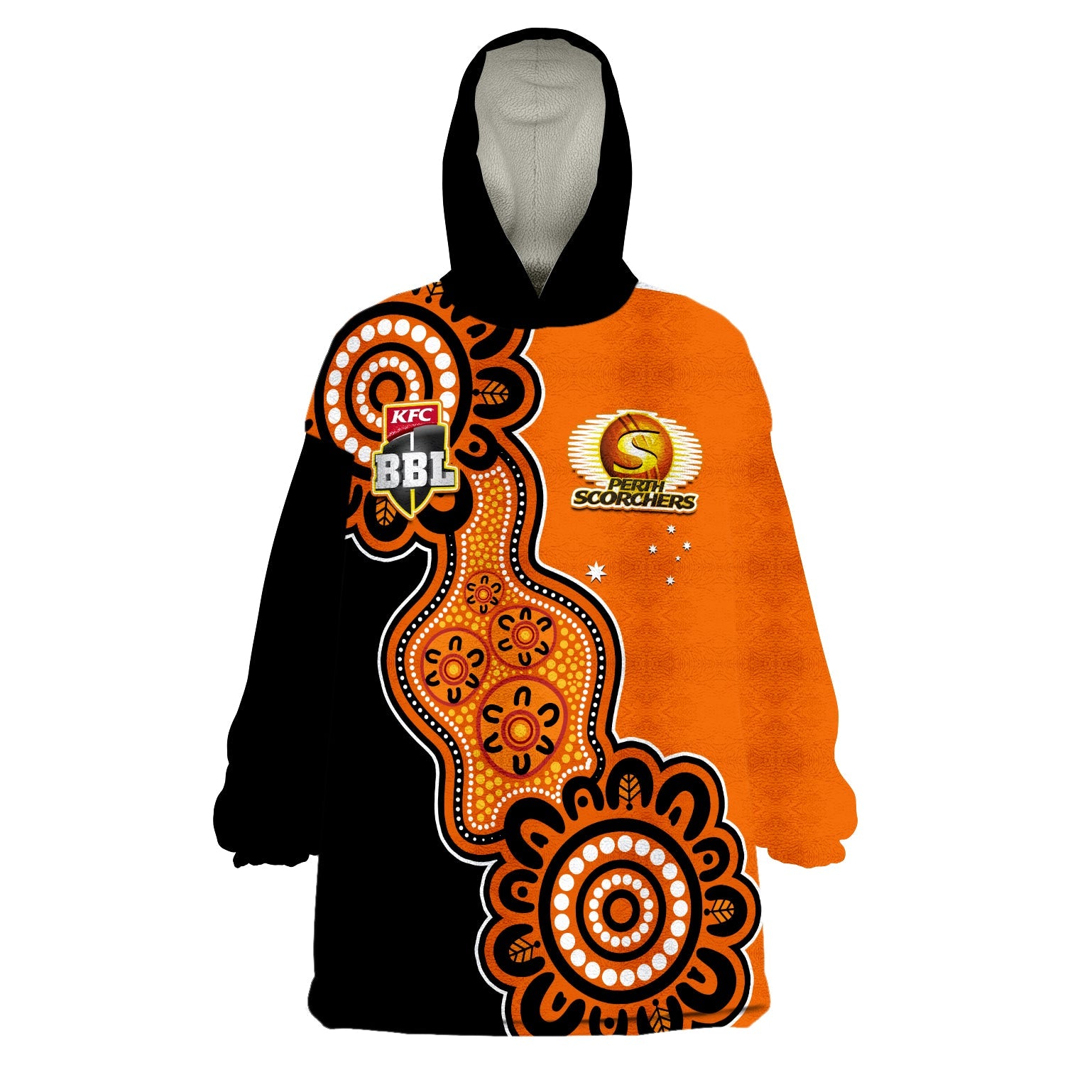 Perth Scorchers Cricket Wearable Blanket Hoodie We Are The Champions Aboriginal - Vibe Hoodie Shop