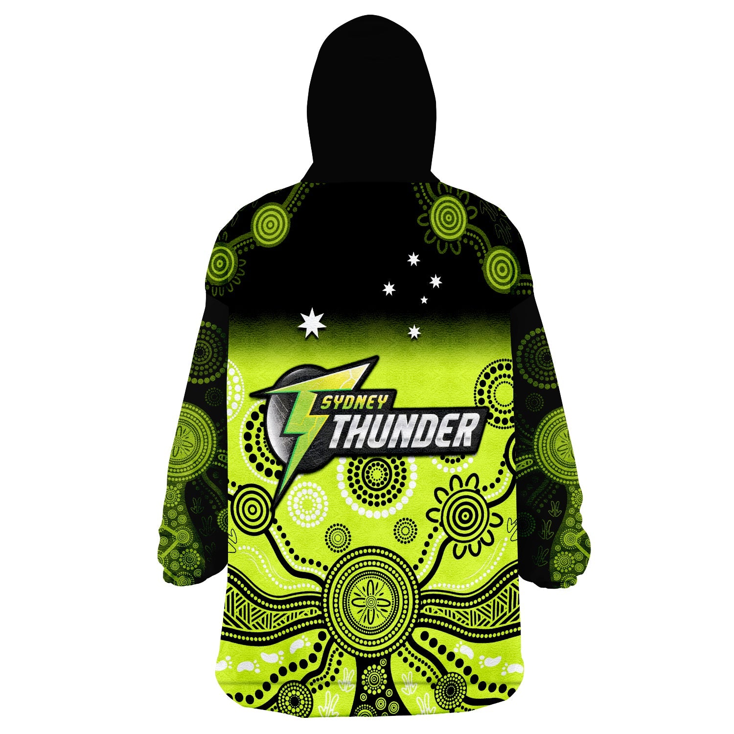 Thunder Wearable Blanket Hoodie Sydney Gradient Aboriginal Art - Vibe Hoodie Shop