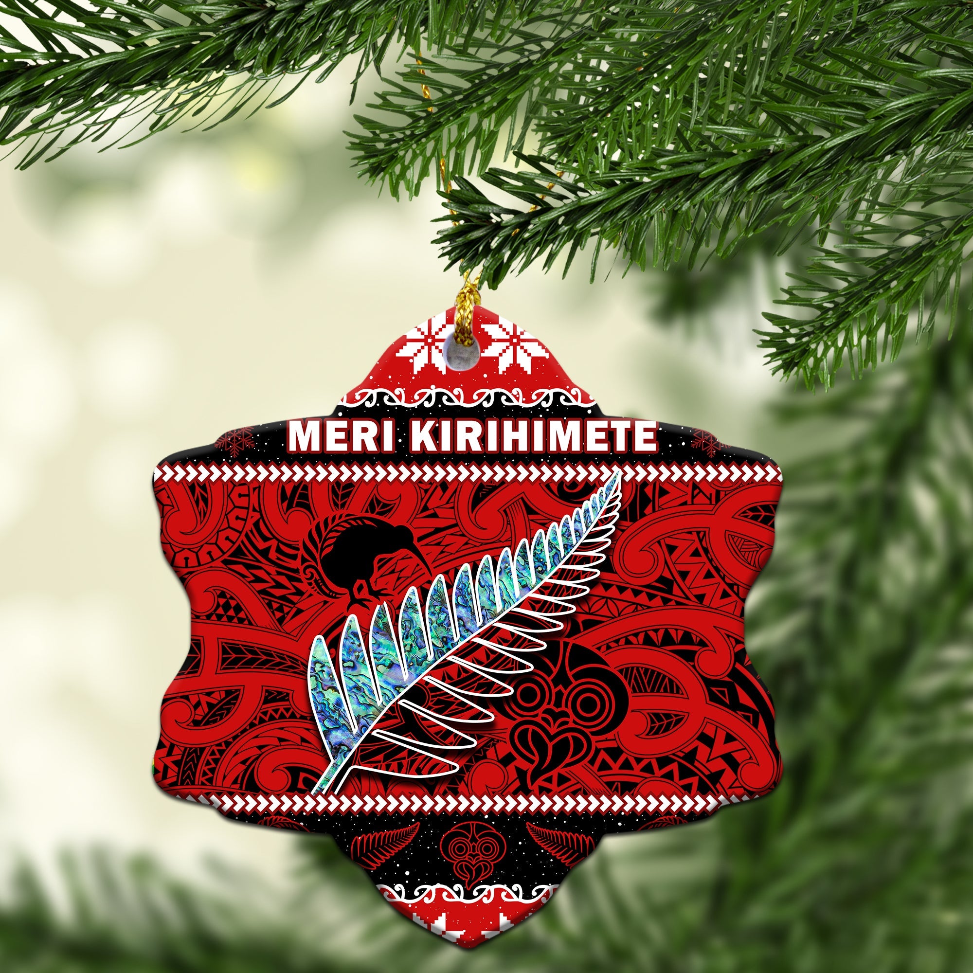 new-zealand-christmas-ornaments-paua-shell-silver-fern-meri-kirihimete