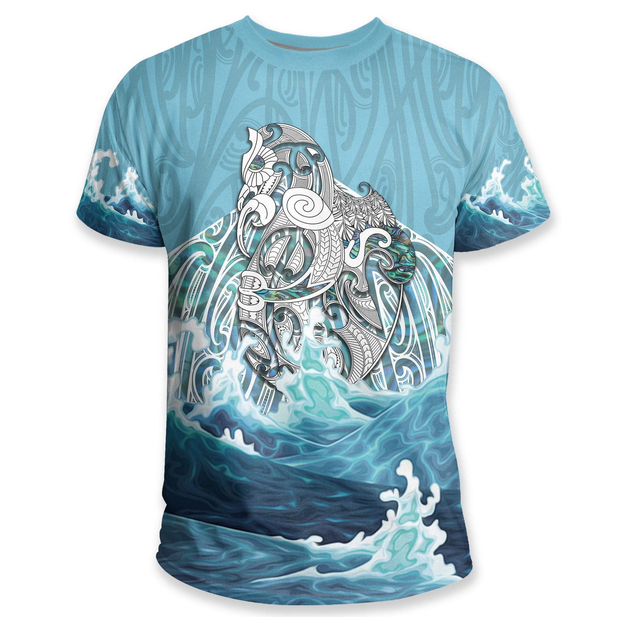 Maori Manaia The Blue Sea T shirt - Vibe Hoodie Shop