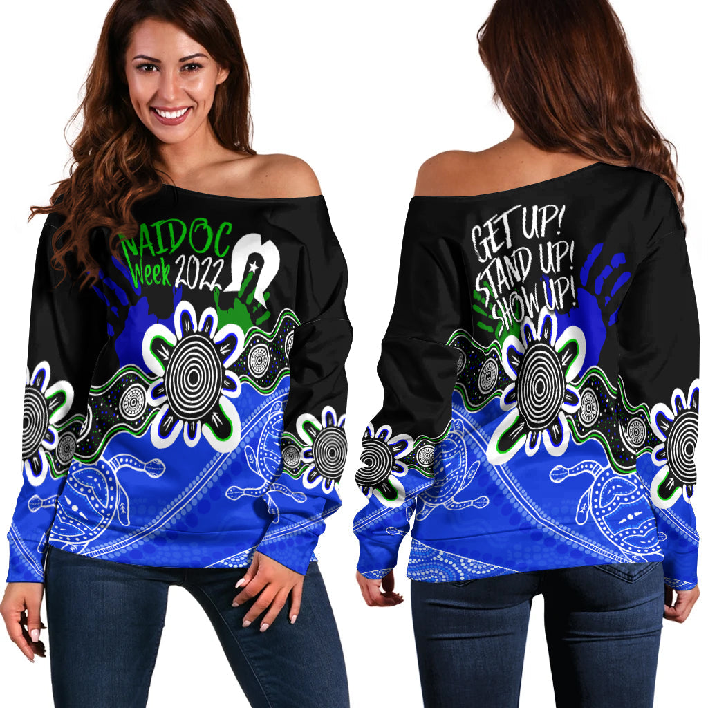 Indigenous Torres Straits NAIDOC Week 2022 Off Shoulder Sweater Turtles Style - Vibe Hoodie Shop