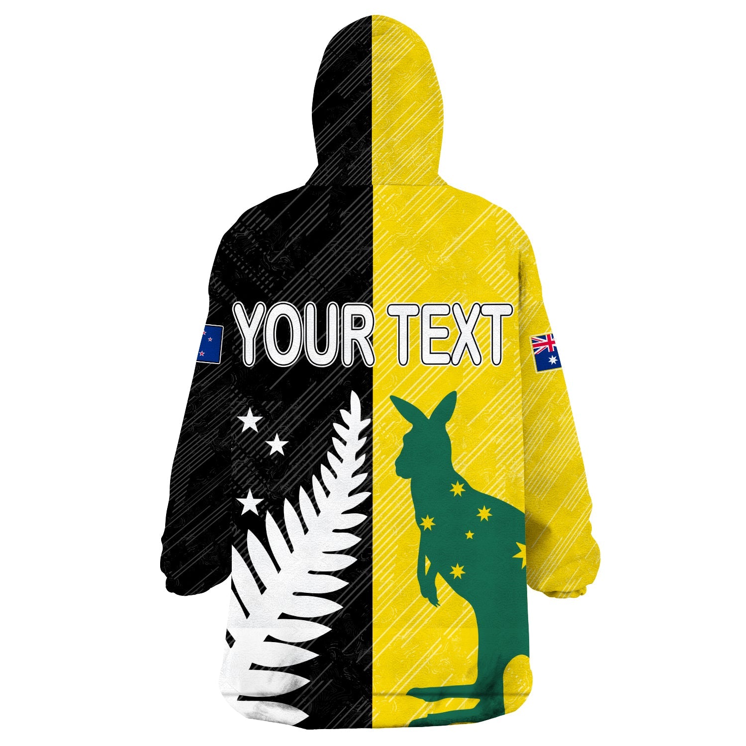 Australia Matildas Mix New Zealand Ferns World Cup Wearable Hoodie Blanket - Vibe Hoodie Shop