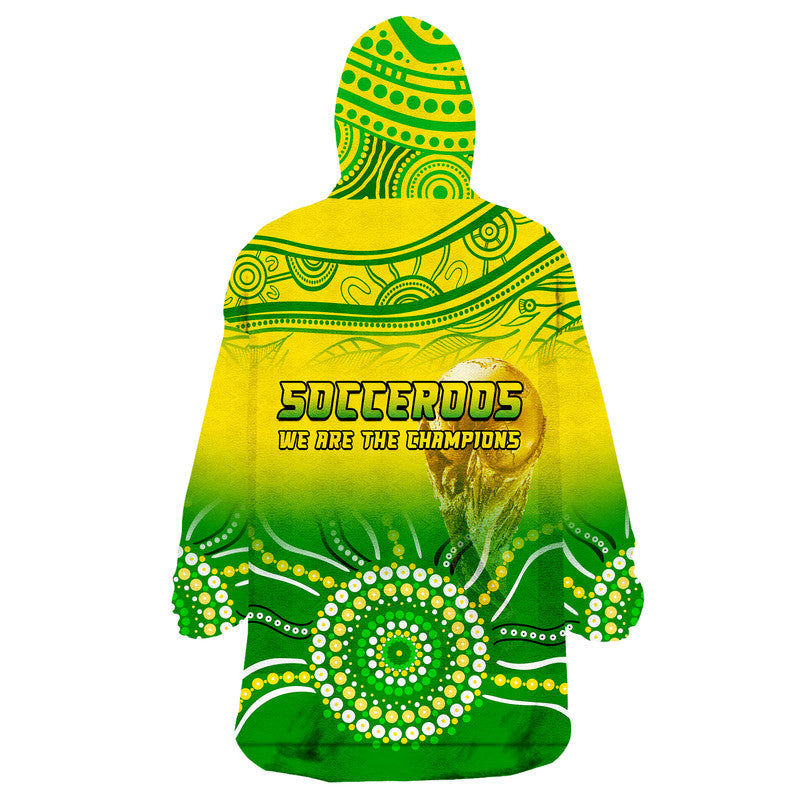 Australia Soccer Socceroos Go Champions Wearable Blanket Hoodie - Vibe Hoodie Shop