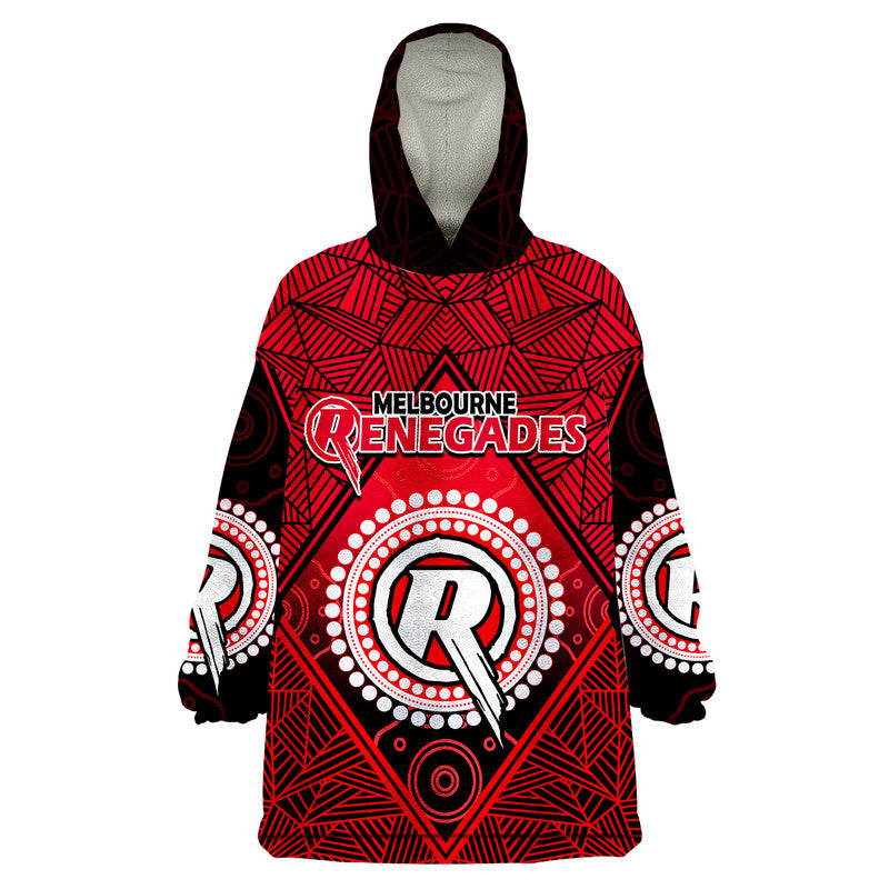 (Custom Personalised) Melbourne Renegades Indigenous Aboriginal Cricket Wearable Blanket Hoodie - Vibe Hoodie Shop