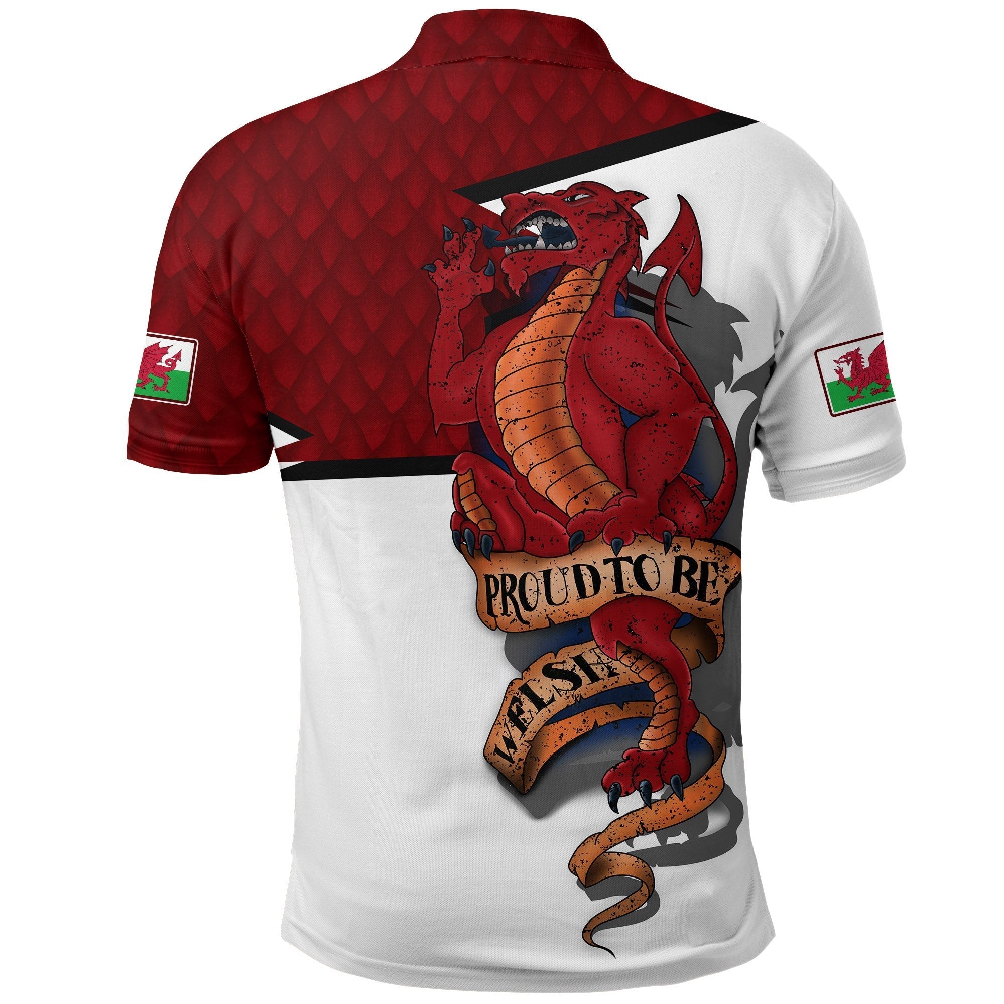 Wales Polo Shirt Proud To Be Welsh - Vibe Hoodie Shop