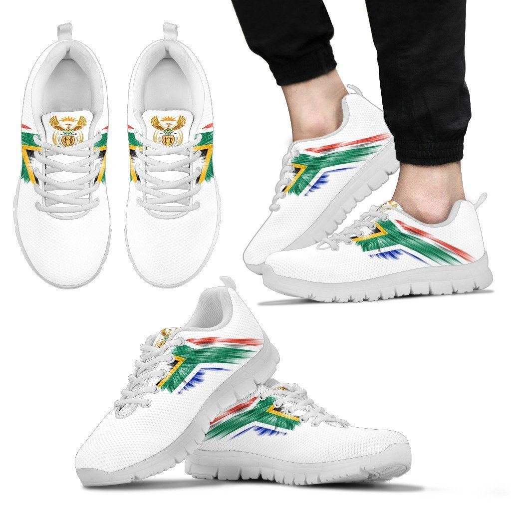 South Africa (Men's/Women's) Black and White Sneakers - Vibe Hoodie Shop