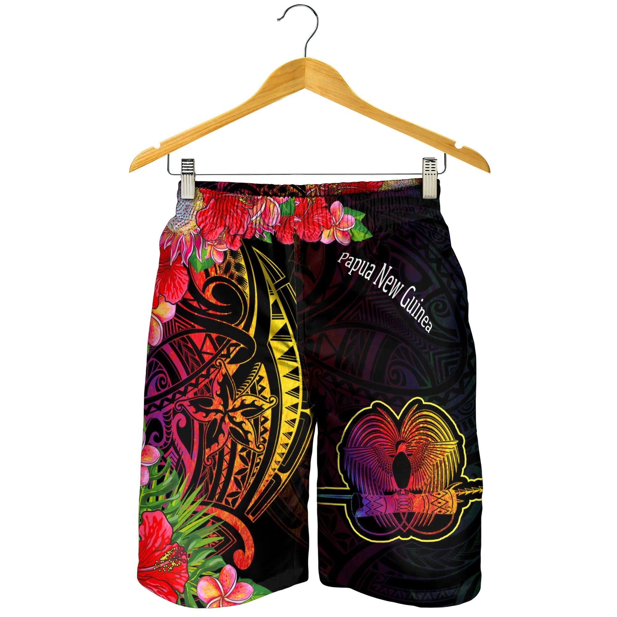 Papua New Guinea Men's Shorts - Tropical Hippie Style - Vibe Hoodie Shop