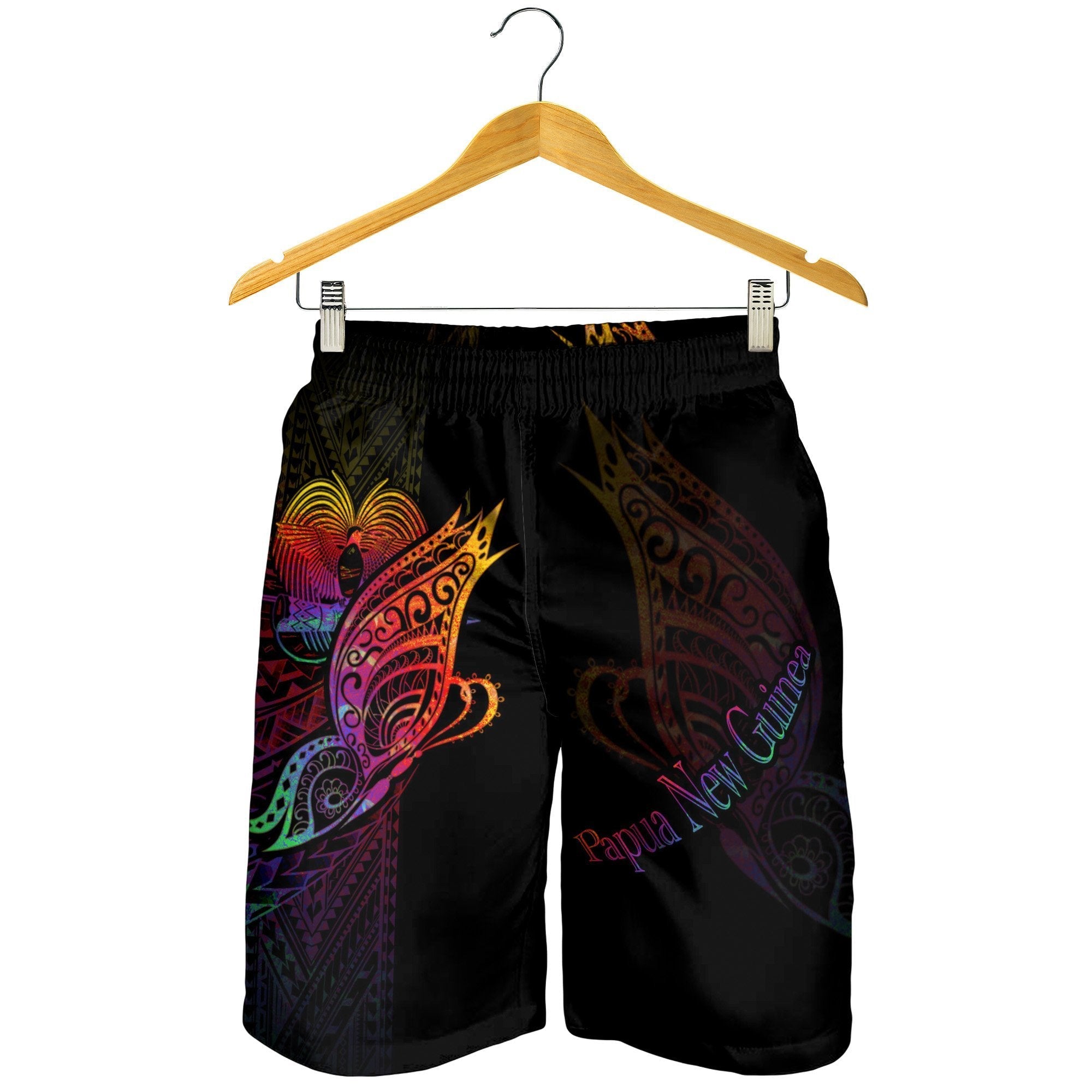 Papua New Guinea Men's Shorts - Butterfly Polynesian Style - Vibe Hoodie Shop