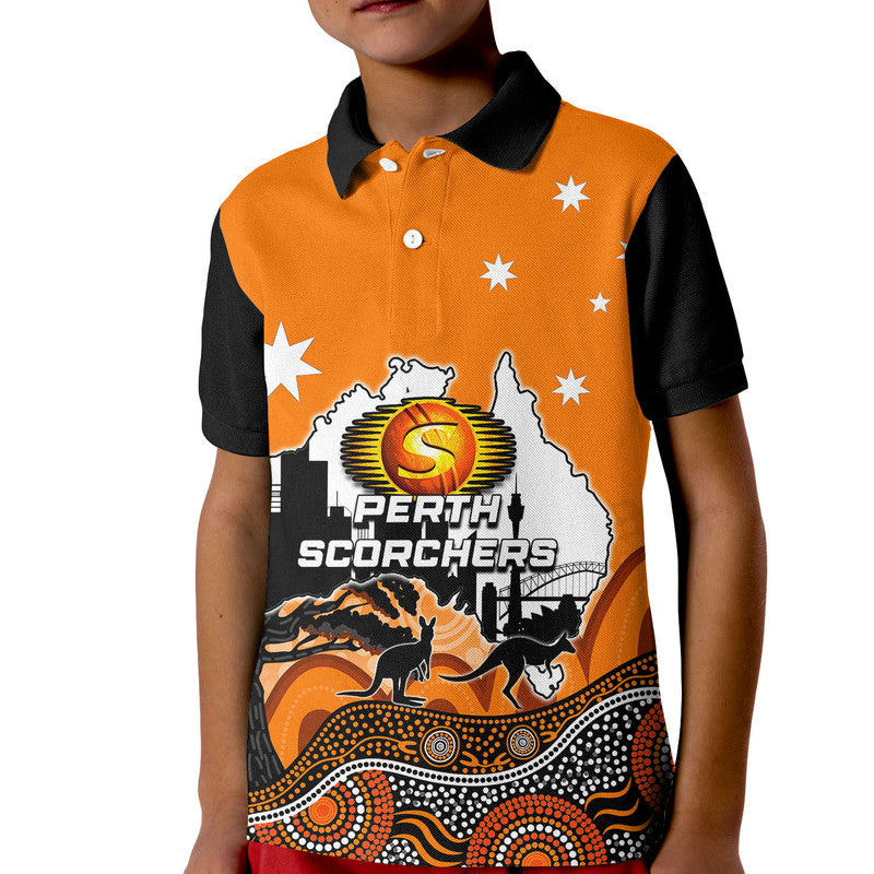 (Custom Personalised And Number) Happy Australia Day- Perth Scorchers  Polo Shirt - Vibe Hoodie Shop