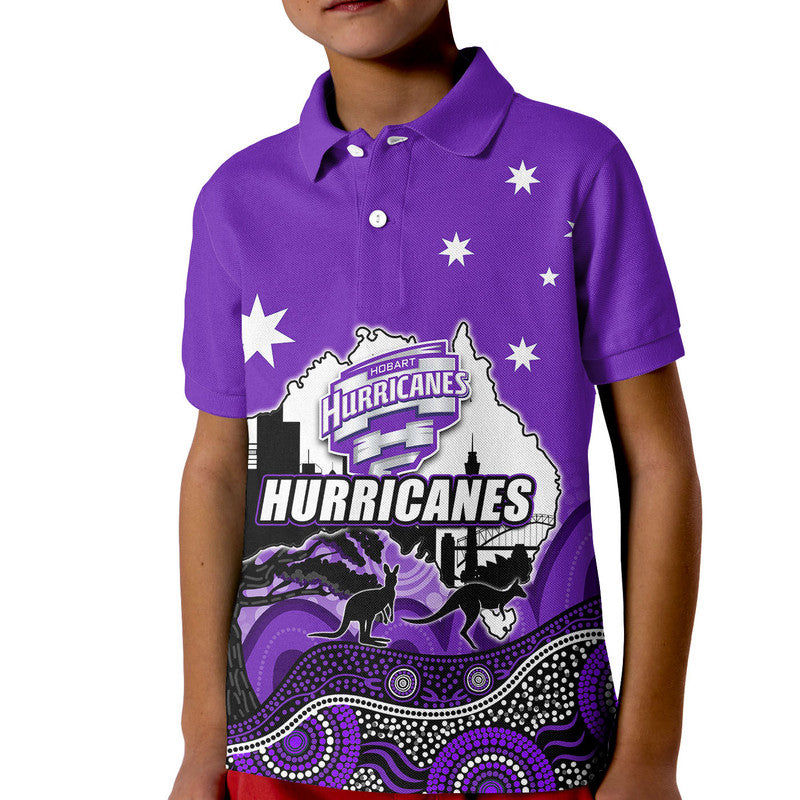 (Custom Personalised And Number) Happy Australia Day- Hobart Hurricanes  Polo Shirt - Vibe Hoodie Shop