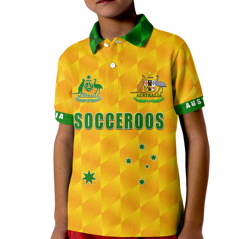 (Custom Personalised) Australia Soccer Polo Shirt Socceroos Vibe Style - Vibe Hoodie Shop