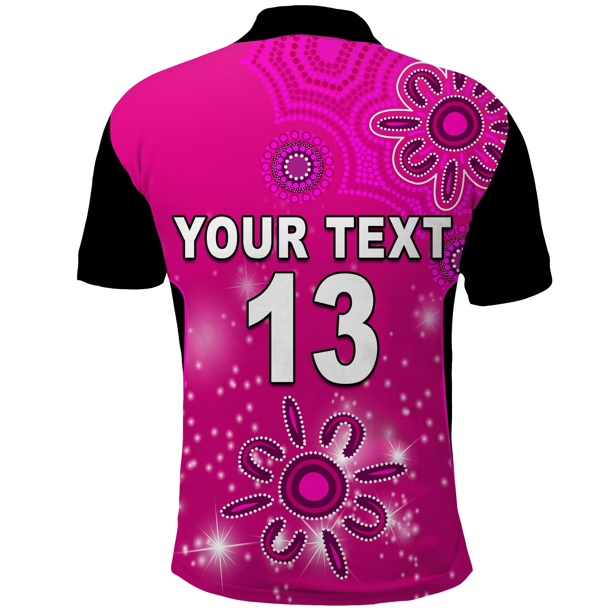 (Custom Text and Number) Sydney Sixers Polo Shirt Cricket Australia Aboriginal - Vibe Hoodie Shop