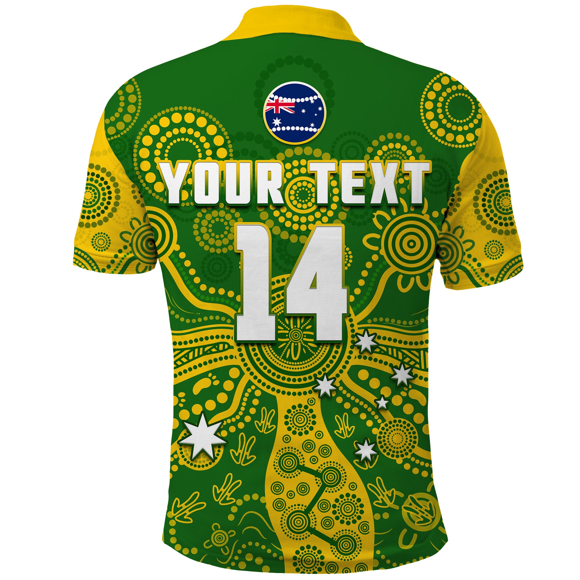 (Custom Text And Number) Cricket Australia Polo Shirt Aussie 2022 Indigenous Special Version 2 - Vibe Hoodie Shop