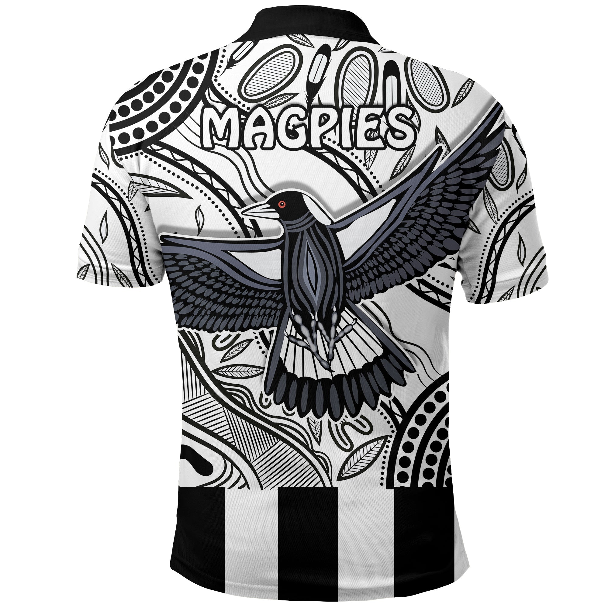 Magpies Lovers Polo Shirt Collingwood Forever - Vibe Hoodie Shop