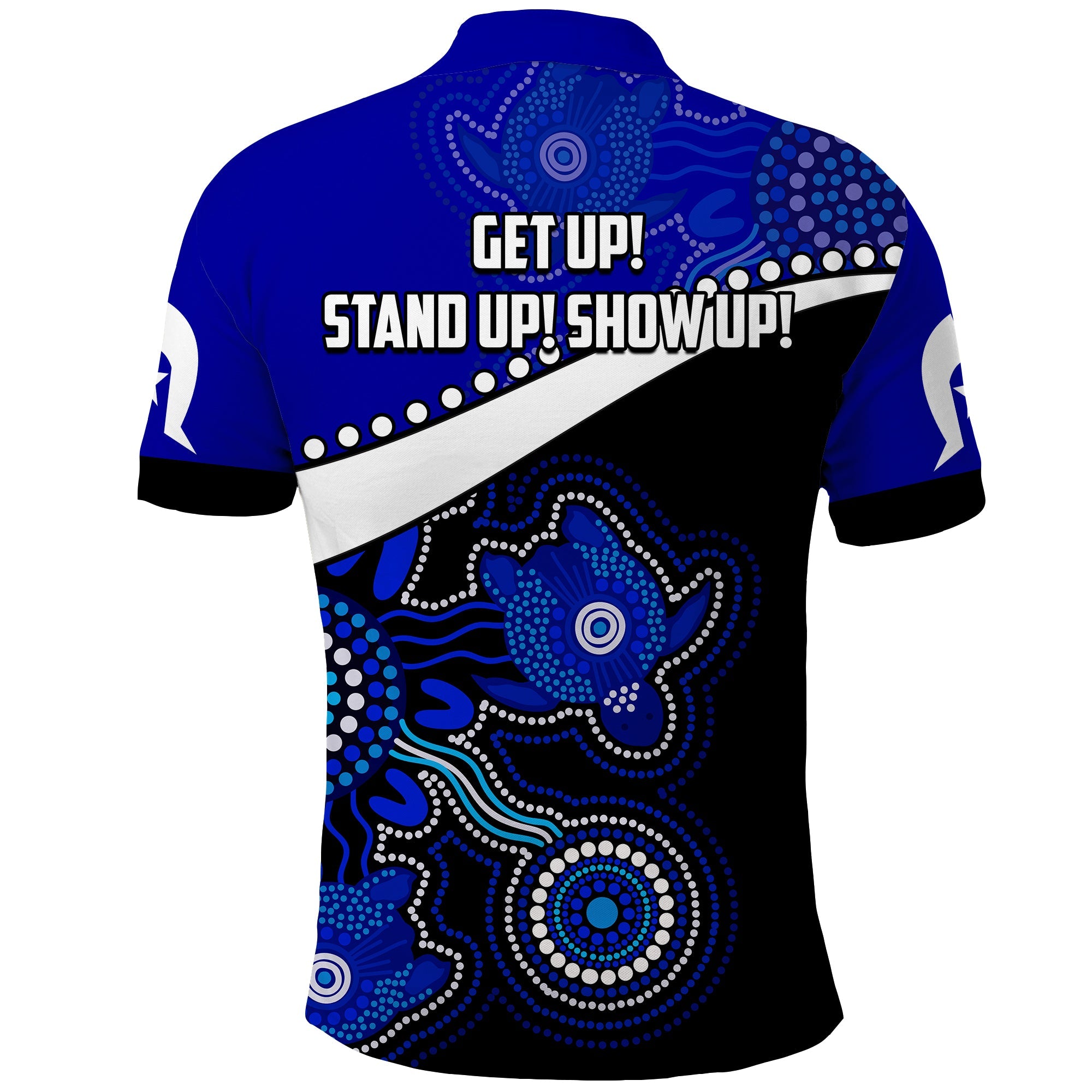 NAIDOC Week 2022 Polo Shirt Torres Strait Islanders Version Blue Aboriginal Turtles - Vibe Hoodie Shop