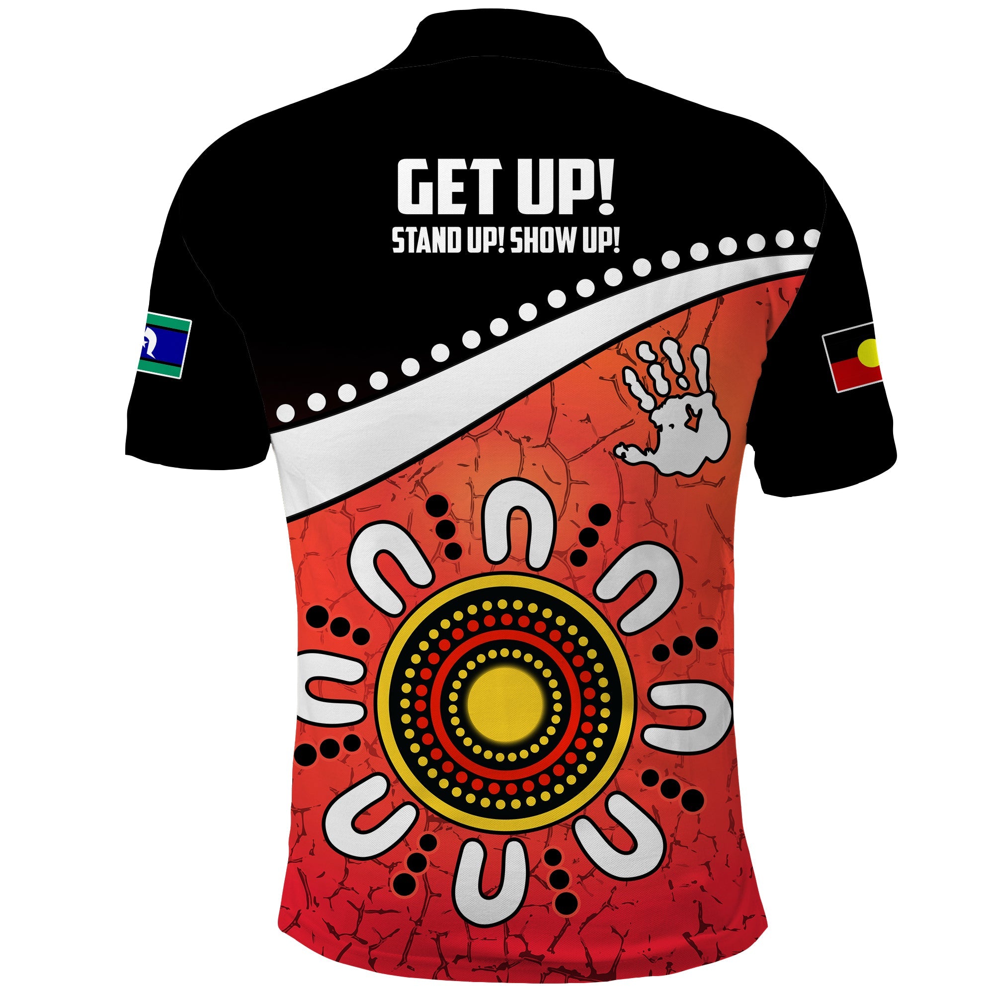 NAIDOC Week 2022 Polo Shirt Torres Strait Islanders Version Red Aboriginal The Dhari - Vibe Hoodie Shop