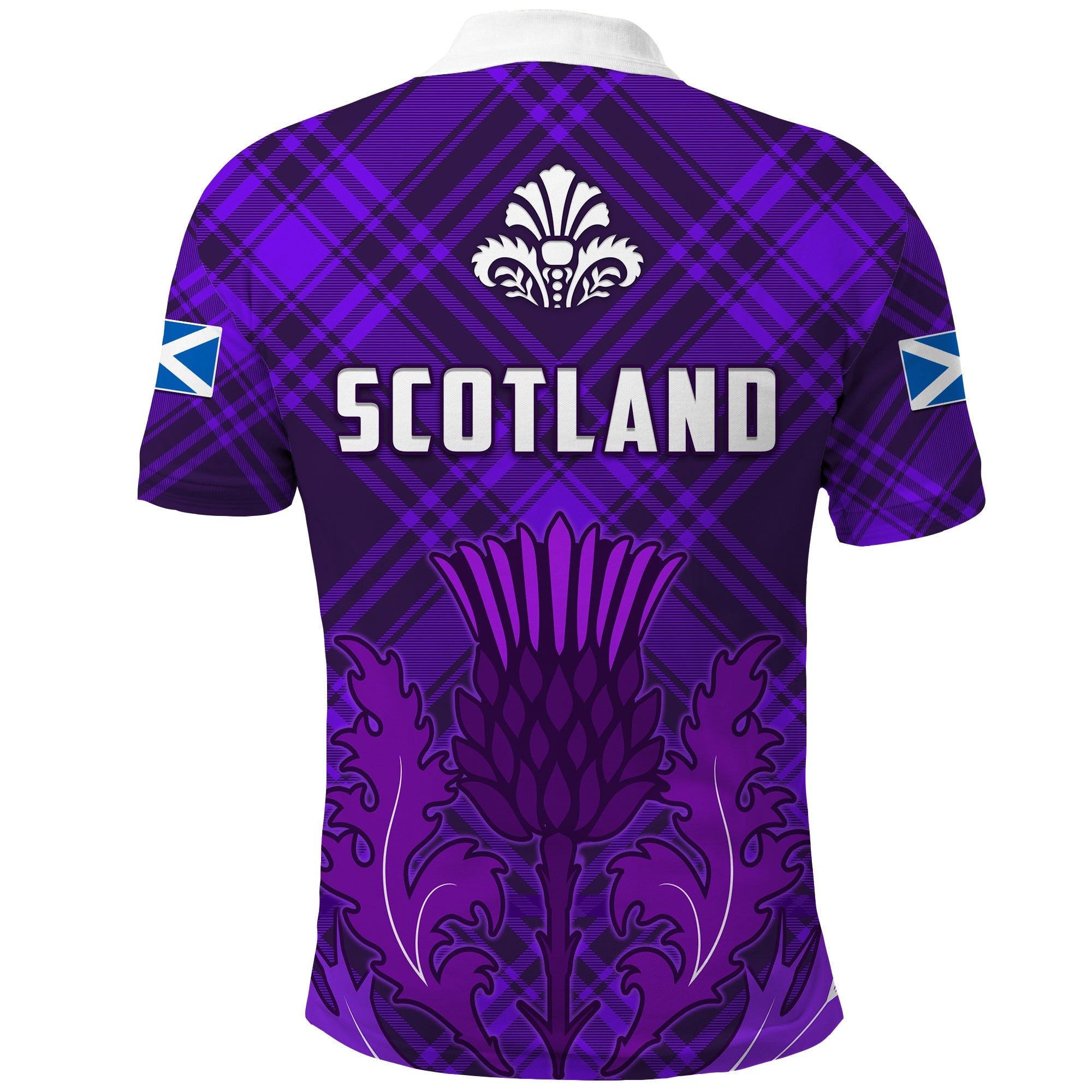 Scotland Polo Shirt Thistle Scottish Be Unique - Vibe Hoodie Shop