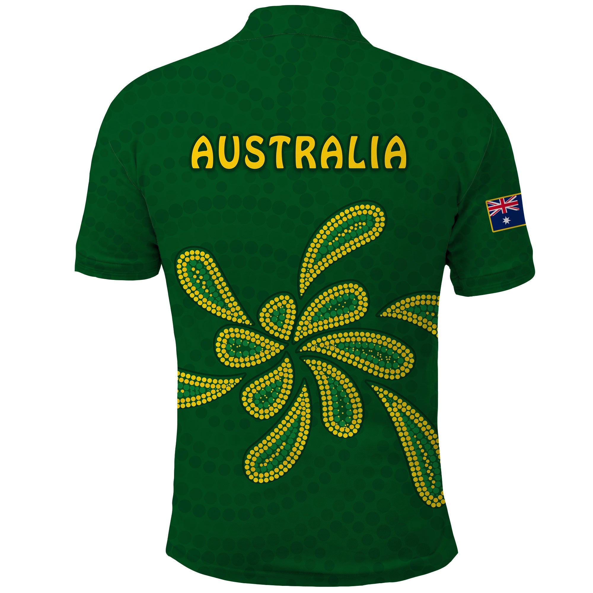 Green and Gold Polo Shirt Australia National Colours - Vibe Hoodie Shop