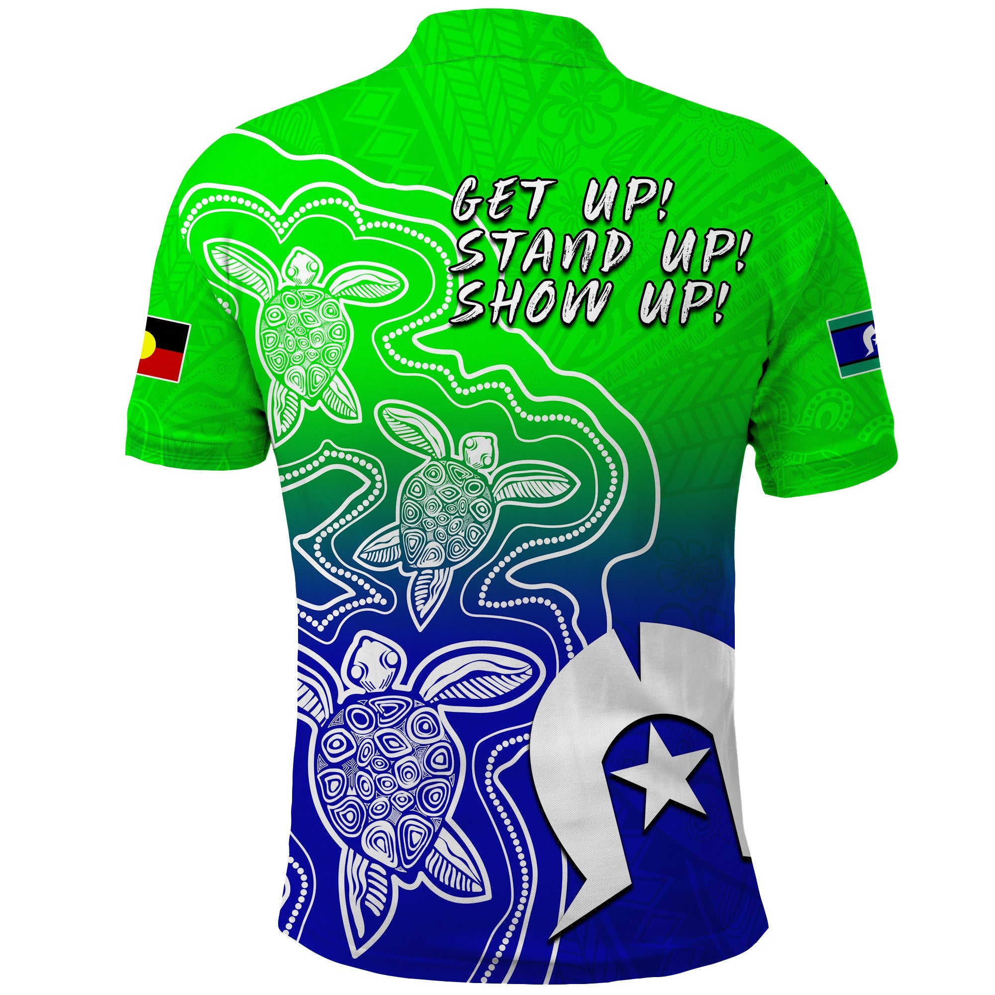 NAIDOC Week 2022 Polo Shirt Torres Strait Islanders with Aboriginal Turtles - Vibe Hoodie Shop