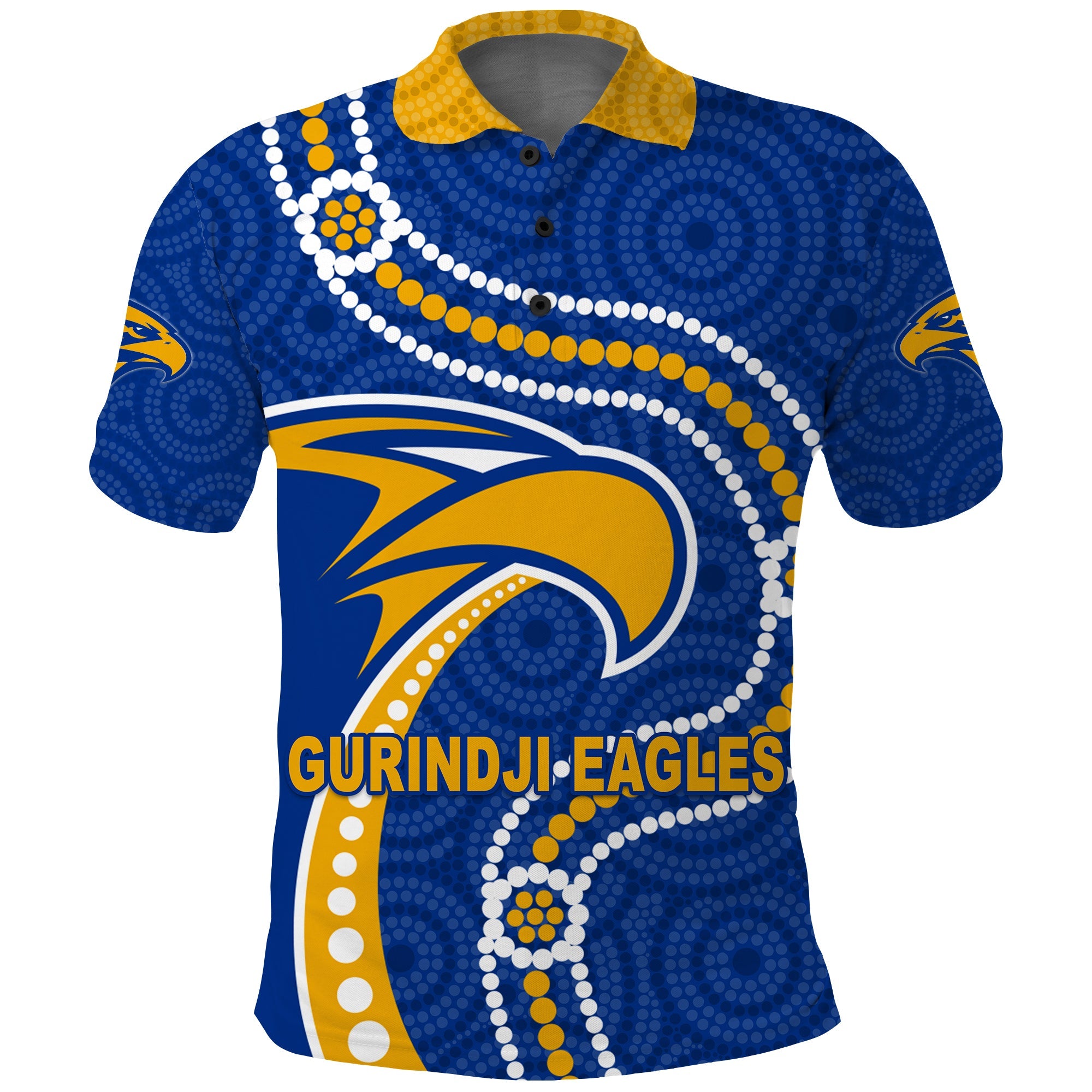 (GURINDJI EAGLES) Australia Football Polo Shirt Eagles Indigenous - Vibe Hoodie Shop