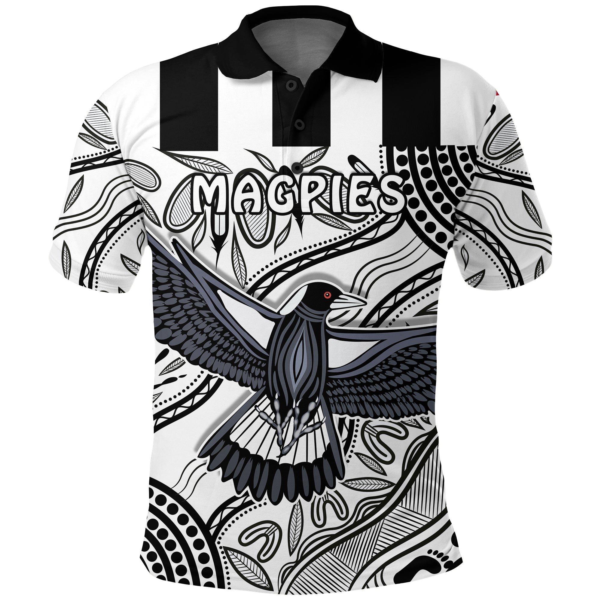 Magpies Lovers Polo Shirt Collingwood Forever - Vibe Hoodie Shop