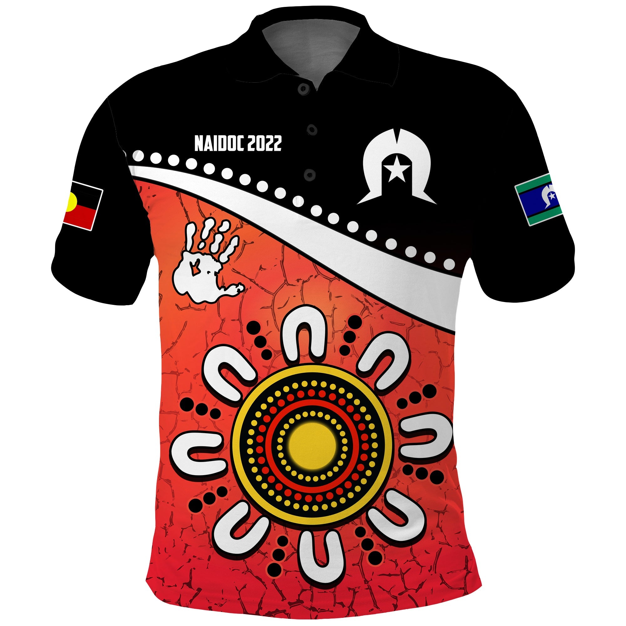 (Custom Personalised) NAIDOC Week 2022 Polo Shirt Torres Strait Islanders Version Red Aboriginal The Dhari - Vibe Hoodie Shop