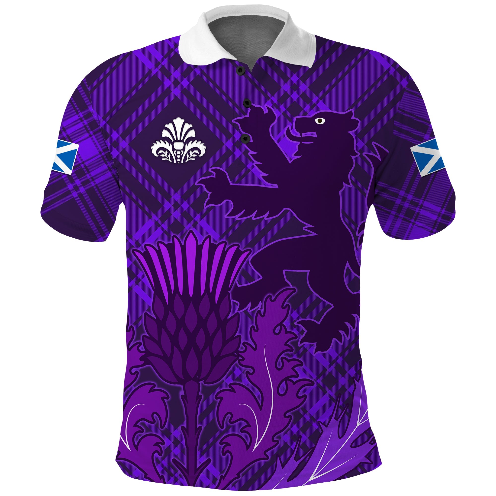 Scotland Polo Shirt Thistle Scottish Be Unique - Vibe Hoodie Shop